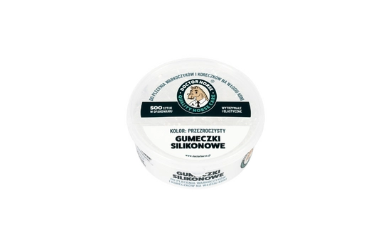 Gumeczki silikonowe do zaplatania warkoczyków i koreczków – przeźroczyste