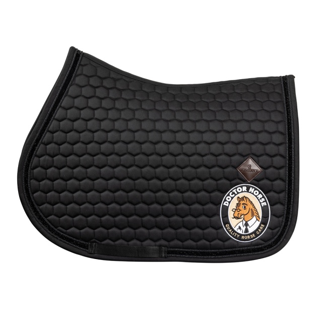 Kentucky Glitter Band Schabracke - schwarz mit Doctor Horse Logo
