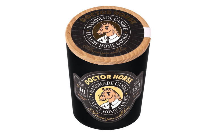 Świeca w szkle o zapachu nowego siodła