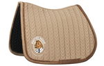 Kentucky Saddle Pad Velvet Pearls - beige with Doctor Horse logo
