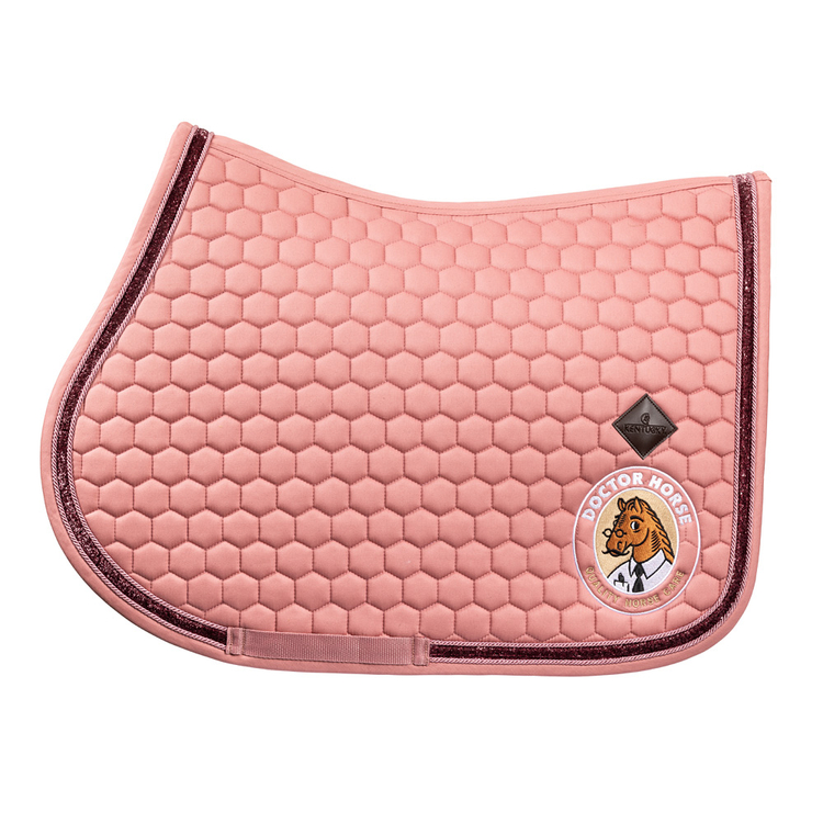 Kentucky Glitter Band Saddle Pad - pink with Doctor Horse logo