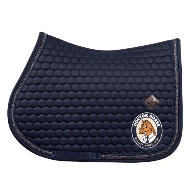 Kentucky Glitter Band Schabracke - marineblau mit Doctor Horse Logo