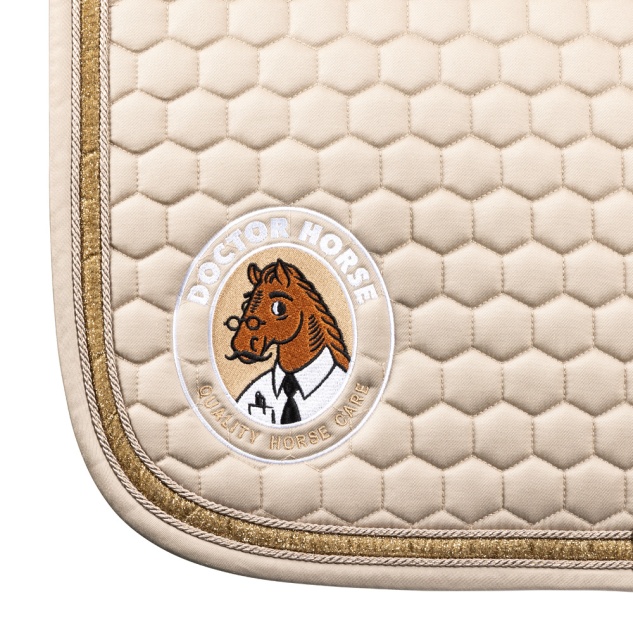 Kentucky czaprak Glitter Band - beżowy z logo Doctor Horse