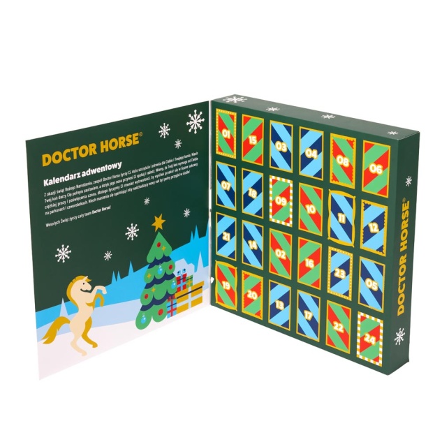 Kalendarz Adwentowy Ciemna zieleń Nowa Zawartość