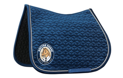 Kentucky Velvet Schabracke - marineblau mit Doctor Horse Logo
