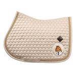 Kentucky Glitter Band Saddle Pad - beige with Doctor Horse logo