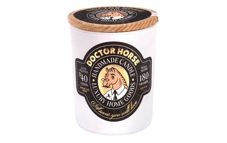 Soy candle in glass "Smells that a fly does not sit"