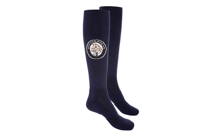 Reitsocken mit Ag+ marineblau mit Logo