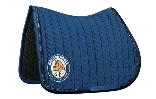 Kentucky czaprak Velvet Pearls - granatowy z logo Doctor Horse