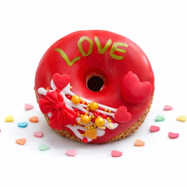 Donat czerwony LOVE