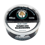 Gumeczki silikonowe do zaplatania warkoczyków i koreczków – Czarne