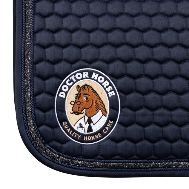 Kentucky Glitter Band Schabracke - marineblau mit Doctor Horse Logo